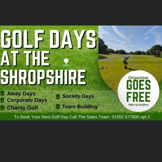 ⛳2024 golf days are filling up fast! 

Whether its a day with friends, corporate days with clients or an away day for your new club Captain, we have something for all occasions at The Shropshire! 

Start the day with breakfast, play 18 or the full 27 holes, add an hour at the Trackman or a meal after your golf.
To build your next golf day, give us a call! 

If you have 12 golfers or more, the organiser gets to come for FREE! 
Call us today on 01952 677800 opt 2 

#theshropshire #golf #golfday #shropshiregolf #golfsociety #golfcourse