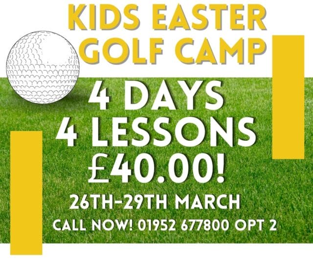 The Easter holidays are nearly here and we have limited space on our Easter golf camp! 
We are running a 4 day junior golf workshop with our Pro Dave Baker, from Tuesday 26th until Friday 29th March 
Each session will have a different focus to help improve your little golfers technique and game
Sessions will look at iron play, driving off the tee, chipping and putting, to name a few. They don't need to be playing regularly, or competitively, this is open to all abilities
⛳11am until 12pm each day
£15 per session or £40 for all 4!! 
To book your place, call the team on 01952 677800 opt 2 or email Steph on s.eiken@theshropshire.co.uk 
#theshropshire #eastergolf #golflesson #juniorgolf #golfcamp #shropshirejuniorgolf #juniorgolfshropshire #golf #easteractivity #getintogolf